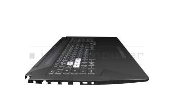 AC22032030309 teclado incl. topcase original Asus DE (alemán) negro/transparente/negro con retroiluminacion
