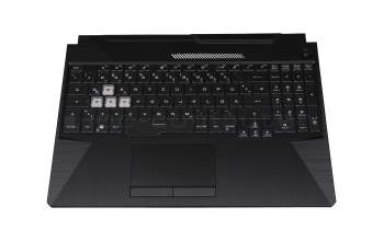 AC22083027080 teclado incl. topcase original Asus DE (alemán) negro/transparente/negro con retroiluminacion