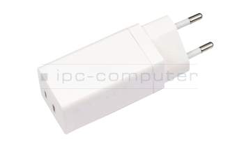 AC65-05 EU GaN-cargador USB-C original Asus 65 vatios EU wallplug blanca pequeño Adaptador GaN de 65 W con 2 puertos y enchufe de pared