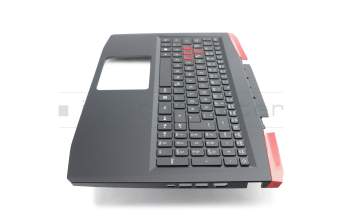 ACM16B66D0 teclado incl. topcase original Acer DE (alemán) negro/negro con retroiluminacion