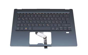 ACM16M226D0 teclado incl. topcase original Acer DE (alemán) azul/azul con retroiluminacion