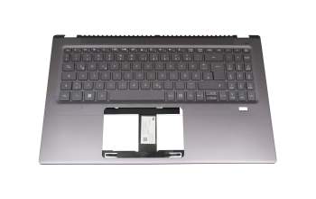 ACM16P66D0 teclado incl. topcase original Acer DE (alemán) gris/canaso con retroiluminacion