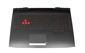 AEG3BG00010 teclado incl. topcase original HP DE (alemán) negro/rojo/negro con retroiluminacion 150W