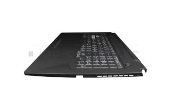 AENJFG01010 teclado incl. topcase original Asus DE (alemán) negro/transparente/negro con retroiluminacion