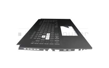 AENJKG00010 teclado incl. topcase original Quanta DE (alemán) negro/transparente/canaso con retroiluminacion
