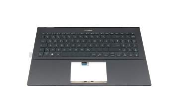 AEUJ7G00010 teclado incl. topcase original Quanta DE (alemán) antracita/canaso con retroiluminacion