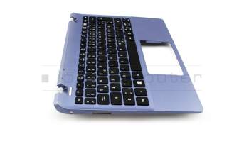 AEZHJG00120 teclado incl. topcase original Quanta DE (alemán) negro/azul