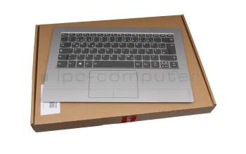 AM14U000200 teclado incl. topcase original Lenovo DE (alemán) gris/plateado con retroiluminacion