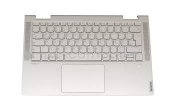 AM1FG000110 teclado incl. topcase original DE (alemán) plateado/plateado con retroiluminacion