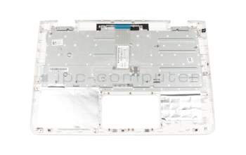 AM1U4000300 teclado incl. topcase original HP DE (alemán) blanco/blanco