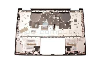AM1YJ000B00 teclado incl. topcase original Lenovo DE (alemán) gris/plateado con retroiluminacion