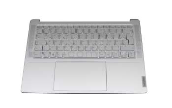 AM2GQ000900 teclado incl. topcase original Lenovo DE (alemán) gris/canaso con retroiluminacion