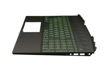AM2K8000400 teclado incl. topcase original HP DE (alemán) negro/negro con retroiluminacion