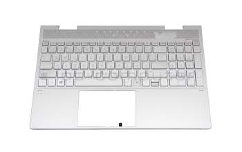 AM2UU000800 teclado incl. topcase original HP DE (alemán) plateado/plateado con retroiluminacion (UMA)