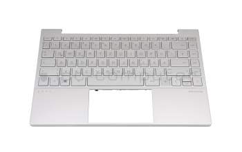 AM2V5000560 teclado incl. topcase original HP DE (alemán) plateado/plateado con retroiluminacion