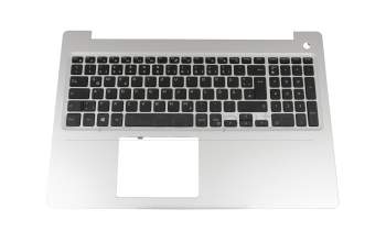 AP21C000810 teclado incl. topcase original Dell DE (alemán) negro/plateado