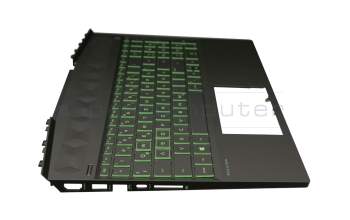 AP2K8000310 teclado incl. topcase original HP DE (alemán) negro/negro con retroiluminacion
