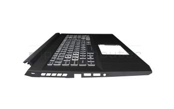 AP38H000220-HA25 teclado incl. topcase original Acer UA (ucraniano) negro/blanco/negro con retroiluminacion