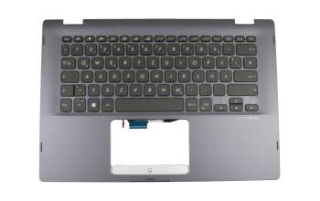 ASM18A26D0JH18 teclado incl. topcase original Chicony DE (alemán) negro/azul con retroiluminacion