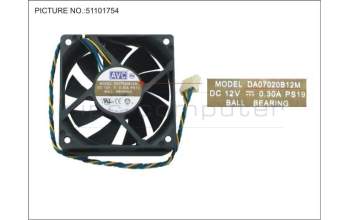 Fujitsu FAN 12V,4100RPM,70X70X20 para Fujitsu Primergy TX1320 M3