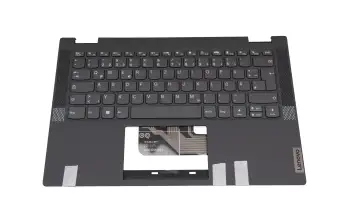 AYP6Y-100094 teclado incl. topcase Lenovo DE (alemán) gris oscuro/canaso (platinum grey)