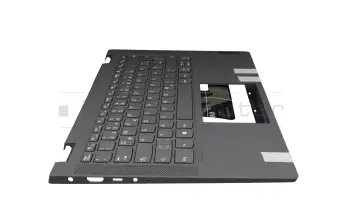 AYP6Y-100094 teclado incl. topcase Lenovo DE (alemán) gris oscuro/canaso (platinum grey)
