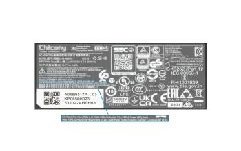 Acer TravelMate P2 (TMP214-55-TCO) original cargador 65 vatios pequeño