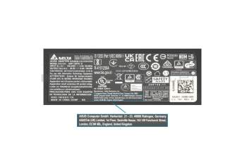 Alternativa para 0A001-00861100 cargador original Asus 120 vatios filos Enchufe recto