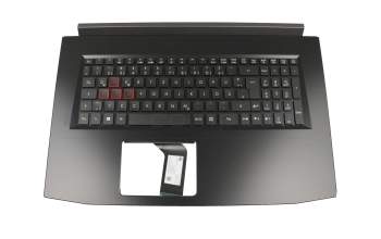 Alternativa para ACM16B66D0 teclado incl. topcase original Acer DE (alemán) negro/plateado con retroiluminacion (1060)