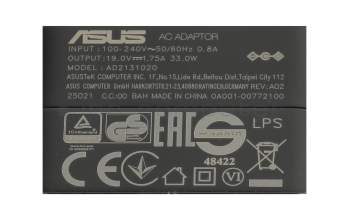 Asus VivoBook E410KA original cargador 33 vatios EU wallplug pequeño