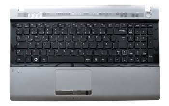 BA81-12688A teclado incl. topcase original Samsung DE (alemán) negro/plateado