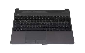BJTUFA1LMG03Q1 teclado incl. topcase original HP DE (alemán) negro/canaso