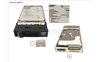 Fujitsu DX FIPS NLSAS HD DRIVE 3.5\" 12TB 7.2K para Fujitsu Eternus DX8900 S4