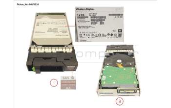 Fujitsu DX S3/S4 HD DRIVE 3.5\' 12TB 7. 2K AF para Fujitsu Eternus DX8900 S4