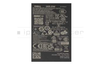 CN-0RWMP9 GaN-cargador USB-C original Dell 165 vatios