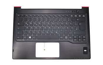 CP633372-01 teclado incl. topcase original Fujitsu DE (alemán) negro/negro con retroiluminacion