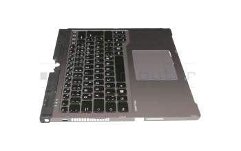 CP660835-01 teclado incl. topcase original Fujitsu DE (alemán) negro/plateado con retroiluminacion
