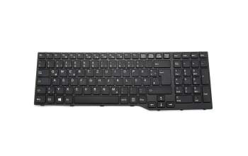 CP670825-04 teclado original Fujitsu DE (alemán) negro/negro/mate