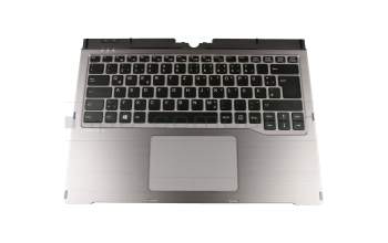 CP695498-01 teclado incl. topcase original Fujitsu DE (alemán) negro/plateado con retroiluminacion