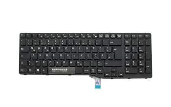 CP698978-01 teclado original Fujitsu DE (alemán) negro/negro/mate