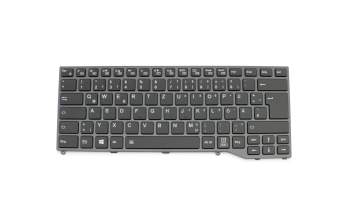 CP724733-XX teclado original Fujitsu DE (alemán) negro/negro/mate con retroiluminacion