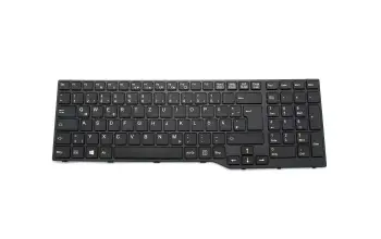 CP733789-02 teclado original Fujitsu DE (alemán) negro/negro/mate