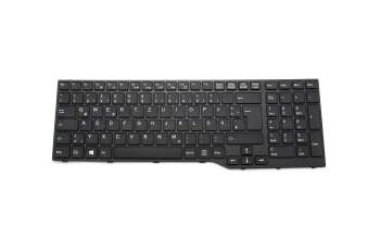 CP733789-XX teclado original Fujitsu DE (alemán) negro/negro/mate