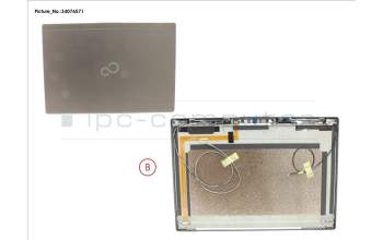 Fujitsu CP792158-XX LCD BACK COVER BLACK TOUCH W/CAM
