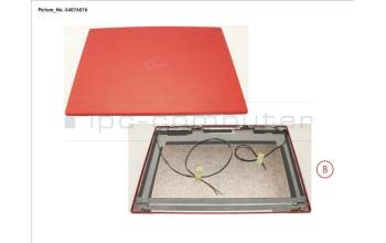 Fujitsu LCD BACK COVER RED TOUCH para Fujitsu LifeBook U9310