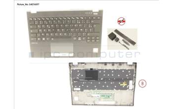 Fujitsu CP793301-XX UPPER ASSY INCL. KEYB FRANCE FOR PV