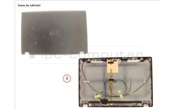 Fujitsu LCD BACK COVER ASSY (W/ HELLO CAMERA) para Fujitsu LifeBook E5510