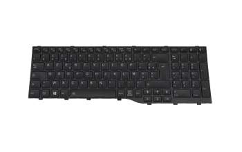CP795604-04 teclado original Fujitsu FR (francés) negro/negro con retroiluminacion