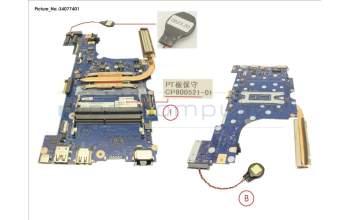 Fujitsu MAINBOARD ASSY I3 1005G1 para Fujitsu LifeBook A3510