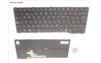 Fujitsu CP806525-XX KEYBOARD BLACK W/ BL SPAIN